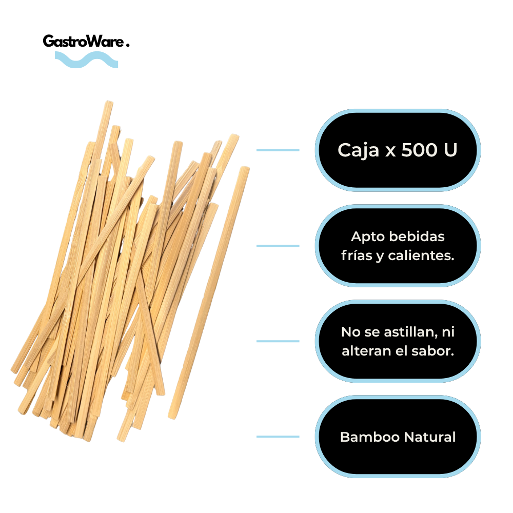 Agitadores de madera (14 cm)